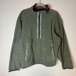 Vintage 90s The North Face Sage Green Tie Dye Detail Fleece Pullover Made in USA